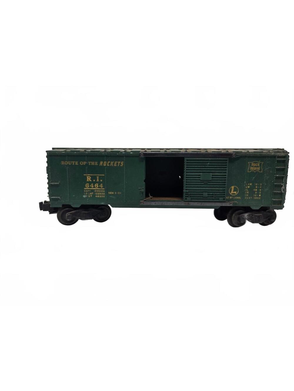 Lionel Rock Island 6464 Green Boxcar